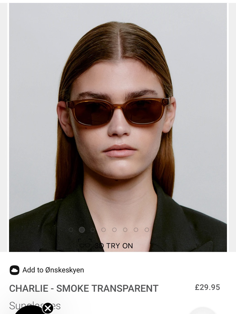A.KJAERBEDE Sunglasses CHARLIE - SMOKE TRANSPARENT - Picture 2 of 8